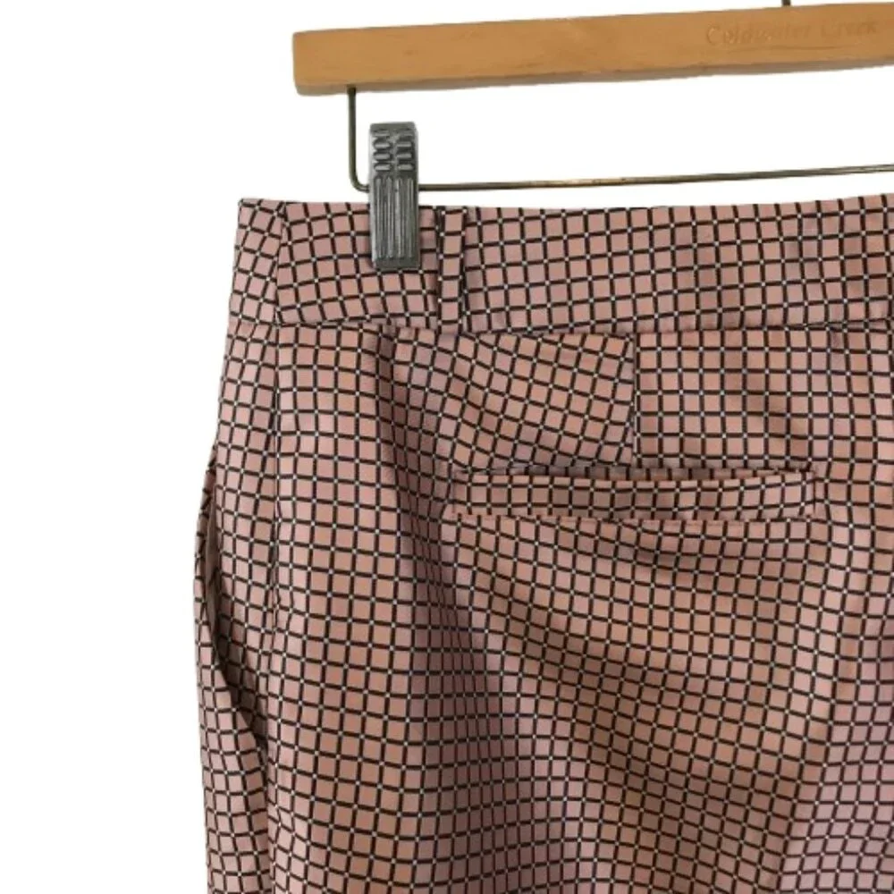 Kate Spade Womens Size 12 12x 27 1/2 Pink Lewitt Margaux Cropped Satin Pants